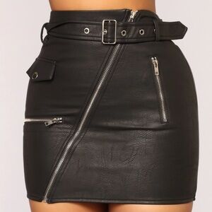 Faux Leather Mini Skirt fashion nova
